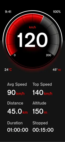 Classic theme with shadows, gradients, and red accent